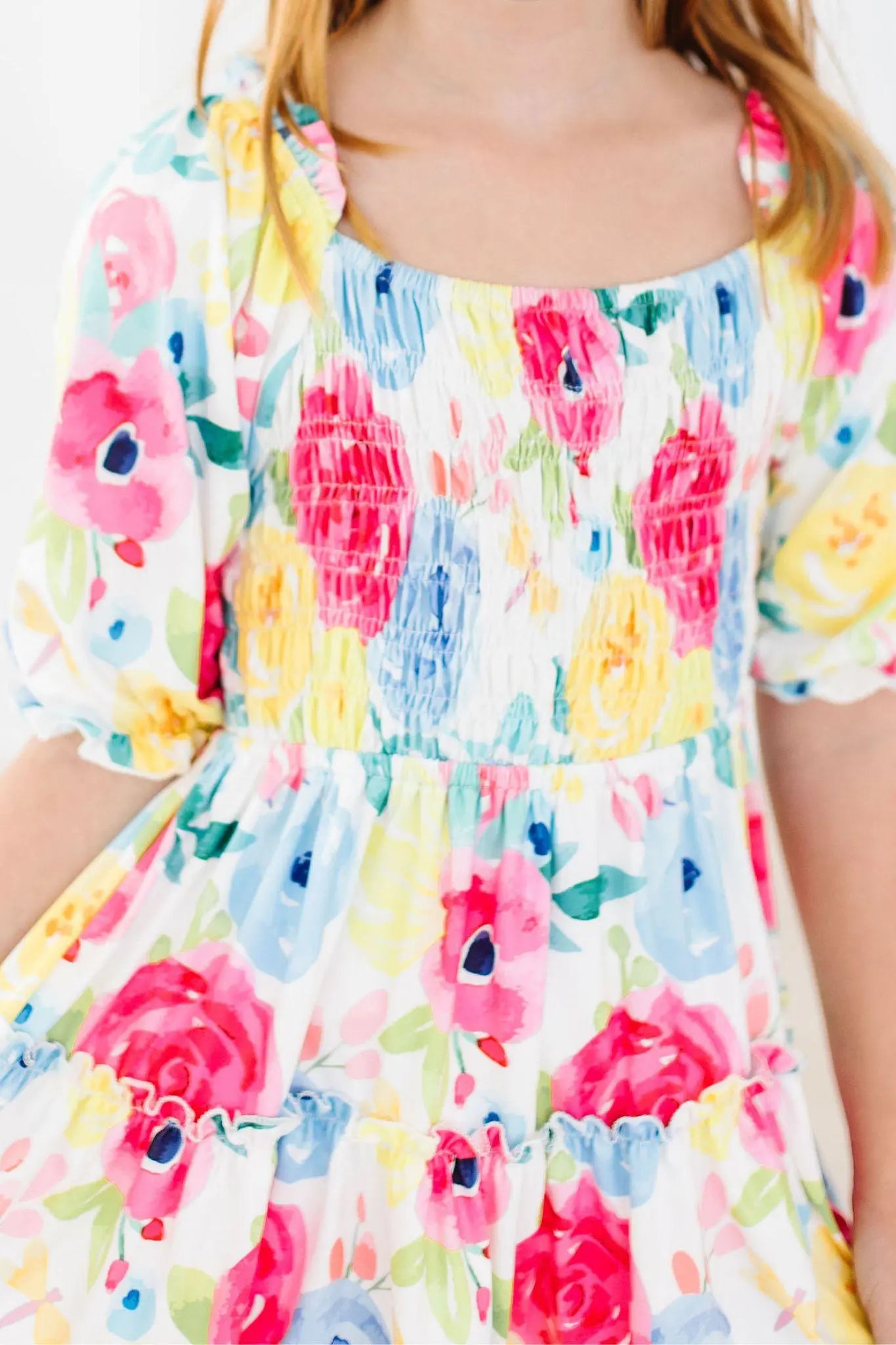 Rosie Smocked Ruffle Dress For Girls Mila And Rose Kids Mila & Rose ® Everetts Place: Online Boutique