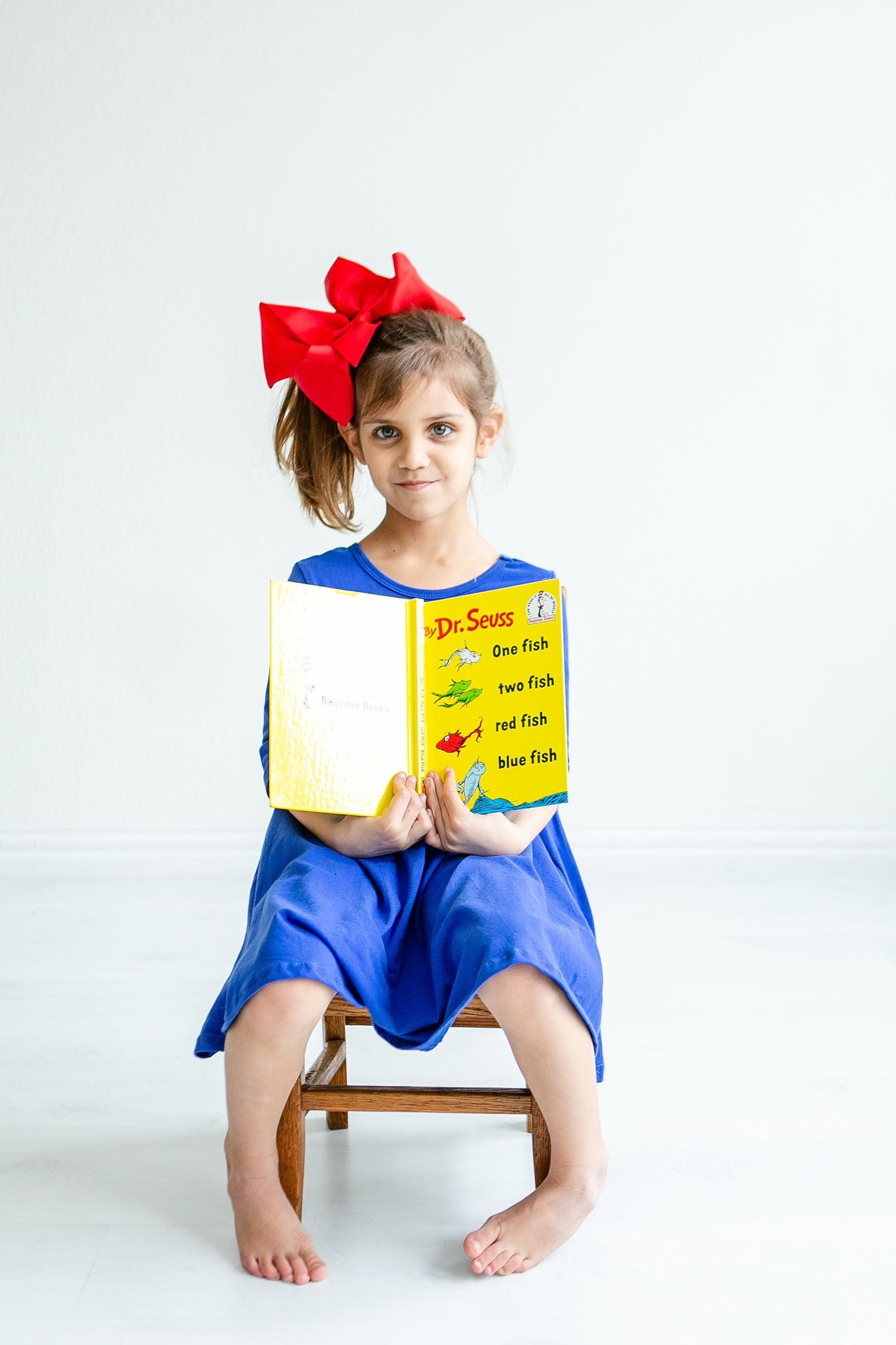 Royal Blue Three Quarter Sleeve Pocket Twirl Dress Toddlers Mila & Rose ® Everetts Place: Online Boutique