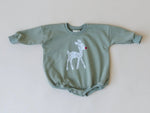 Little Joy Co. Rudolph Sweatshirt Romper - Everetts Place Boutique - 