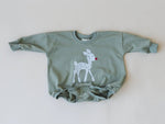 Little Joy Co. Rudolph Sweatshirt Romper - Everetts Place Boutique - 
