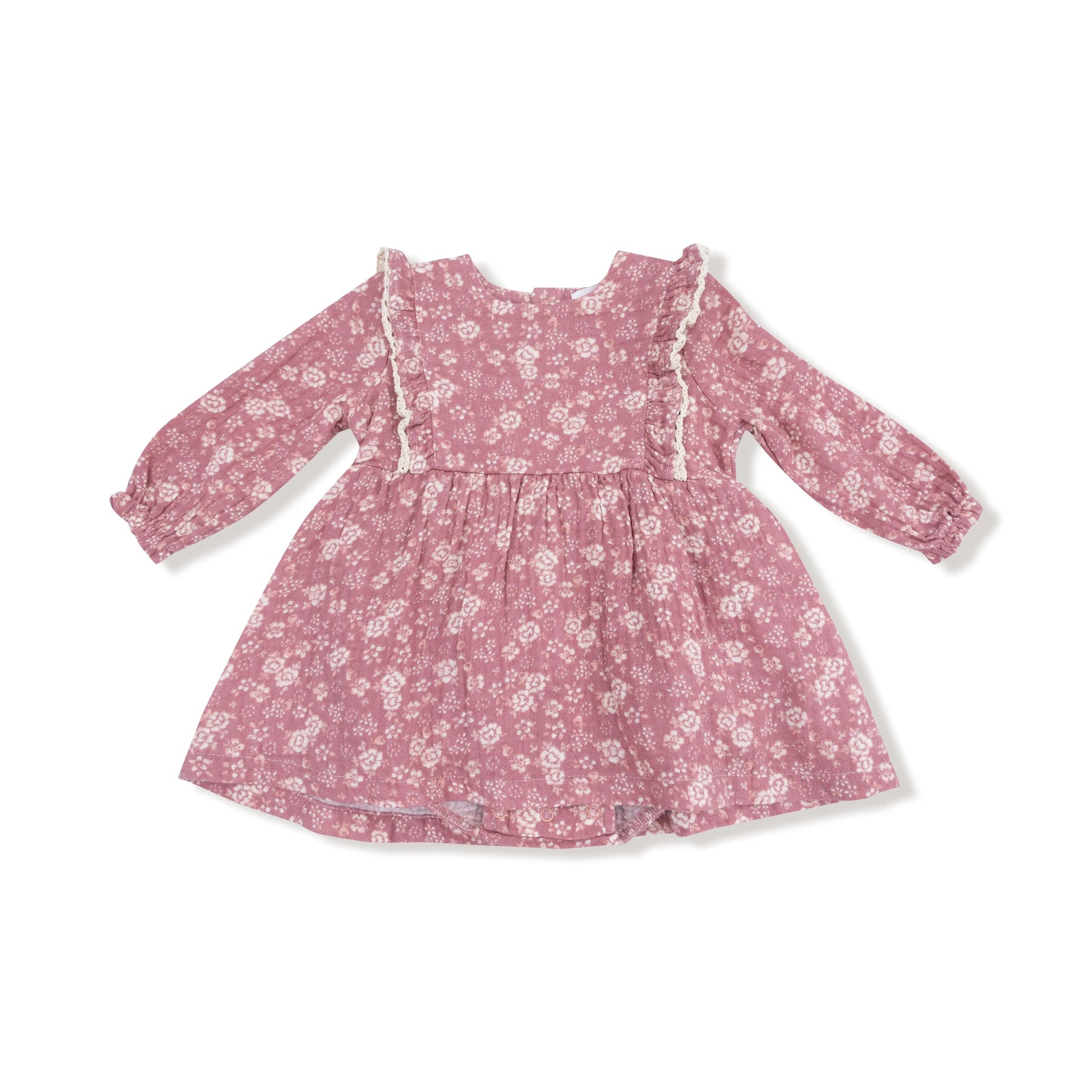 Ruffle Long Sleeve Bubble With Skirt Organic Cotton Angel Dear Everetts Place: Online Boutique