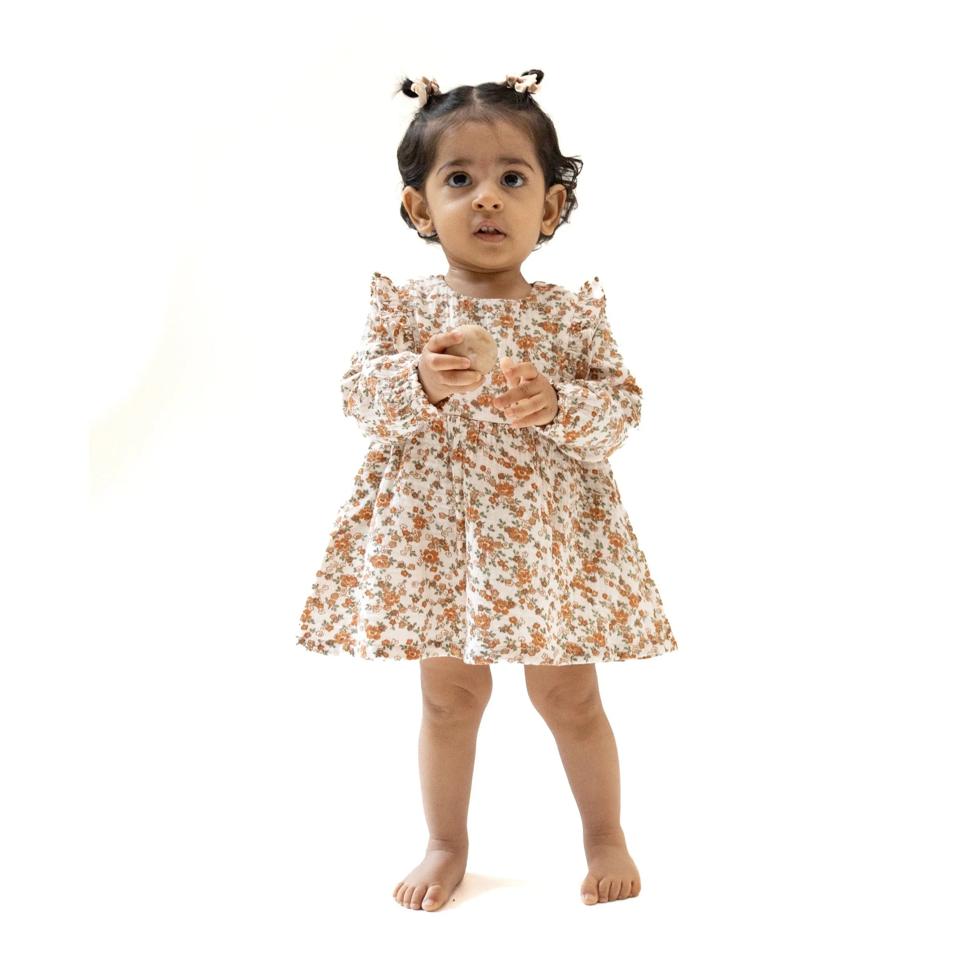 Ruffle Long Sleeve Bubble With Skirt Organic Cotton Muslin Angel Dear Everetts Place: Online Boutique