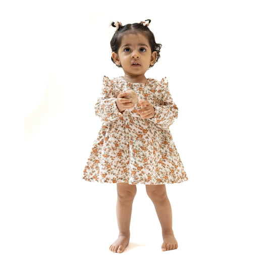Ruffle Long Sleeve Bubble With Skirt Organic Cotton Muslin Angel Dear Everetts Place: Online Boutique