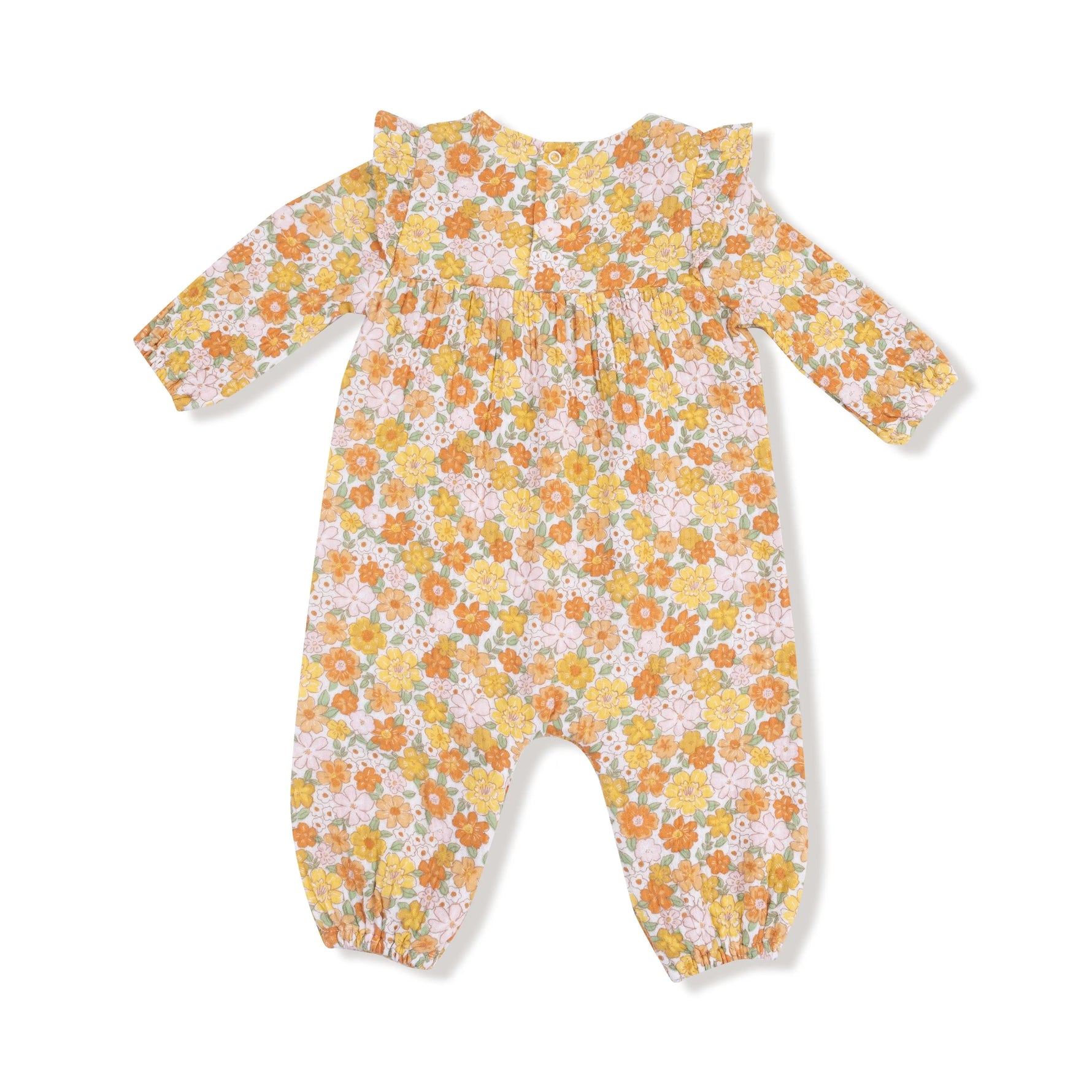 Angel Dear Ruffle Sleeve Organic Cotton Muslin Romper for Babies - Apparel & Accessories > Clothing > Baby & Toddler Clothing > Baby One-Pieces 217