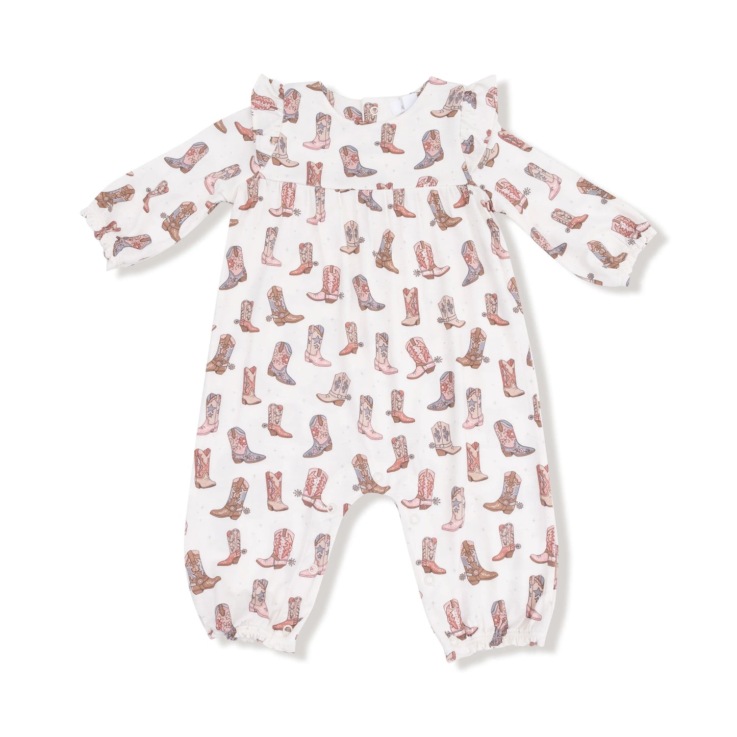 Ruffle Sleeve Romper Baby Girls Bamboo Viscose Angel Dear Angel Dear Everetts Place: Online Boutique