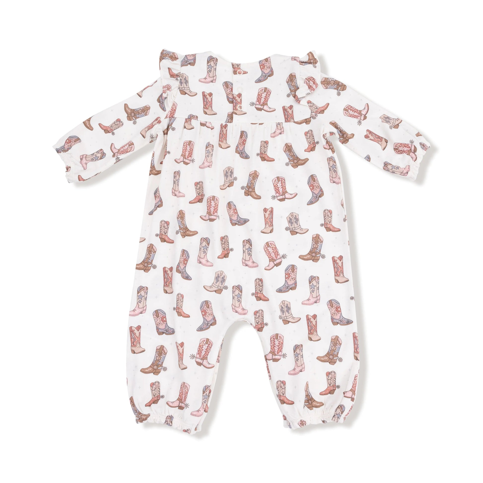 Ruffle Sleeve Romper Baby Girls Bamboo Viscose Angel Dear Angel Dear Everetts Place: Online Boutique