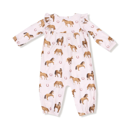 Ruffle Sleeve Romper For Baby By Angel Dear Soft Bamboo Angel Dear Everetts Place: Online Boutique