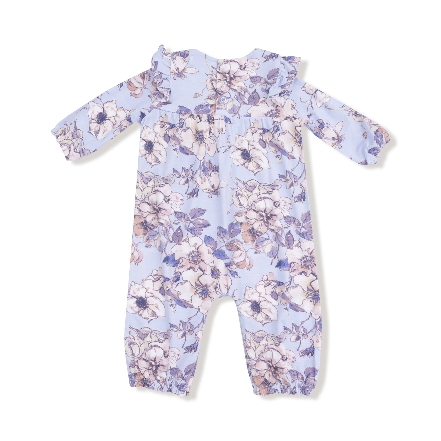 Ruffle Sleeve Romper For Baby Girls Soft Bamboo Viscose Angel Dear Everetts Place: Online Boutique