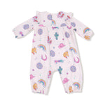 Angel Dear Ruffle Sleeve Romper For Baby Girls Soft Bamboo Viscose - Apparel & Accessories > Clothing > Baby & Toddler Clothing > Baby One-Pieces 100