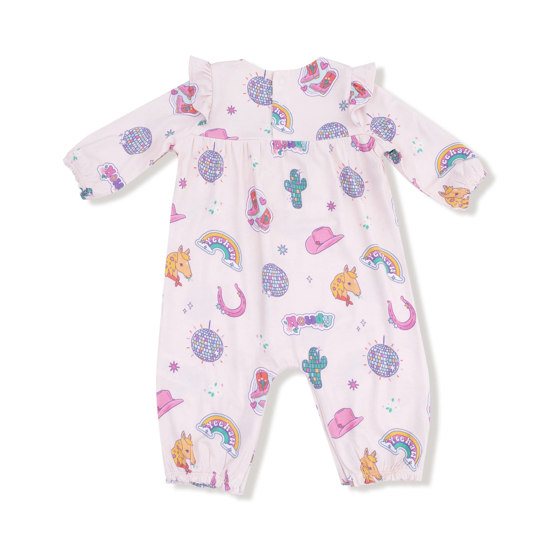 Angel Dear Ruffle Sleeve Romper For Baby Girls Soft Bamboo Viscose - Apparel & Accessories > Clothing > Baby & Toddler Clothing > Baby One-Pieces 100