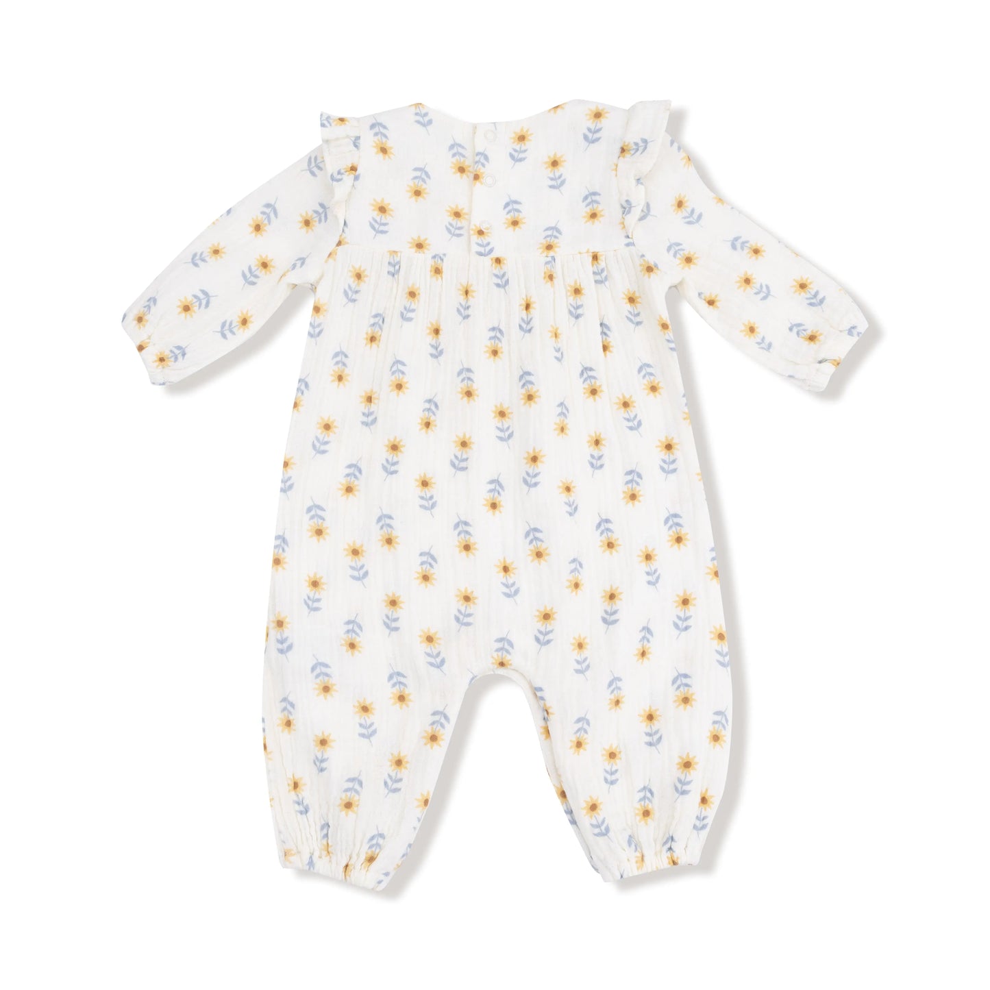 Ruffle Sleeve Romper Organic Cotton Muslin Baby Outfit Angel Dear Everetts Place: Online Boutique