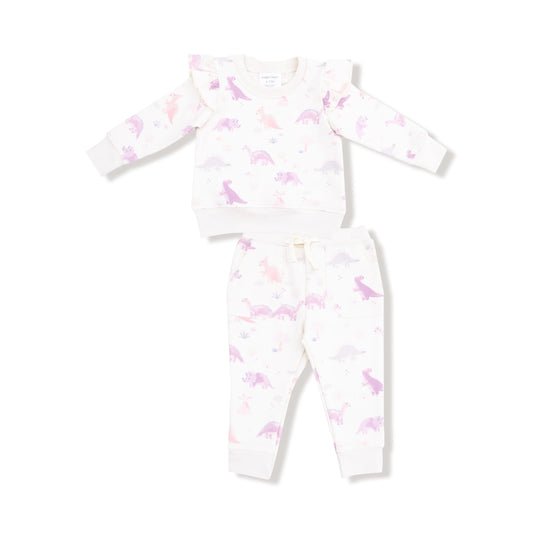 Ruffle Sweatshirt And Jogger Pant Set For Girls Cozy Angel Dear Everetts Place: Online Boutique