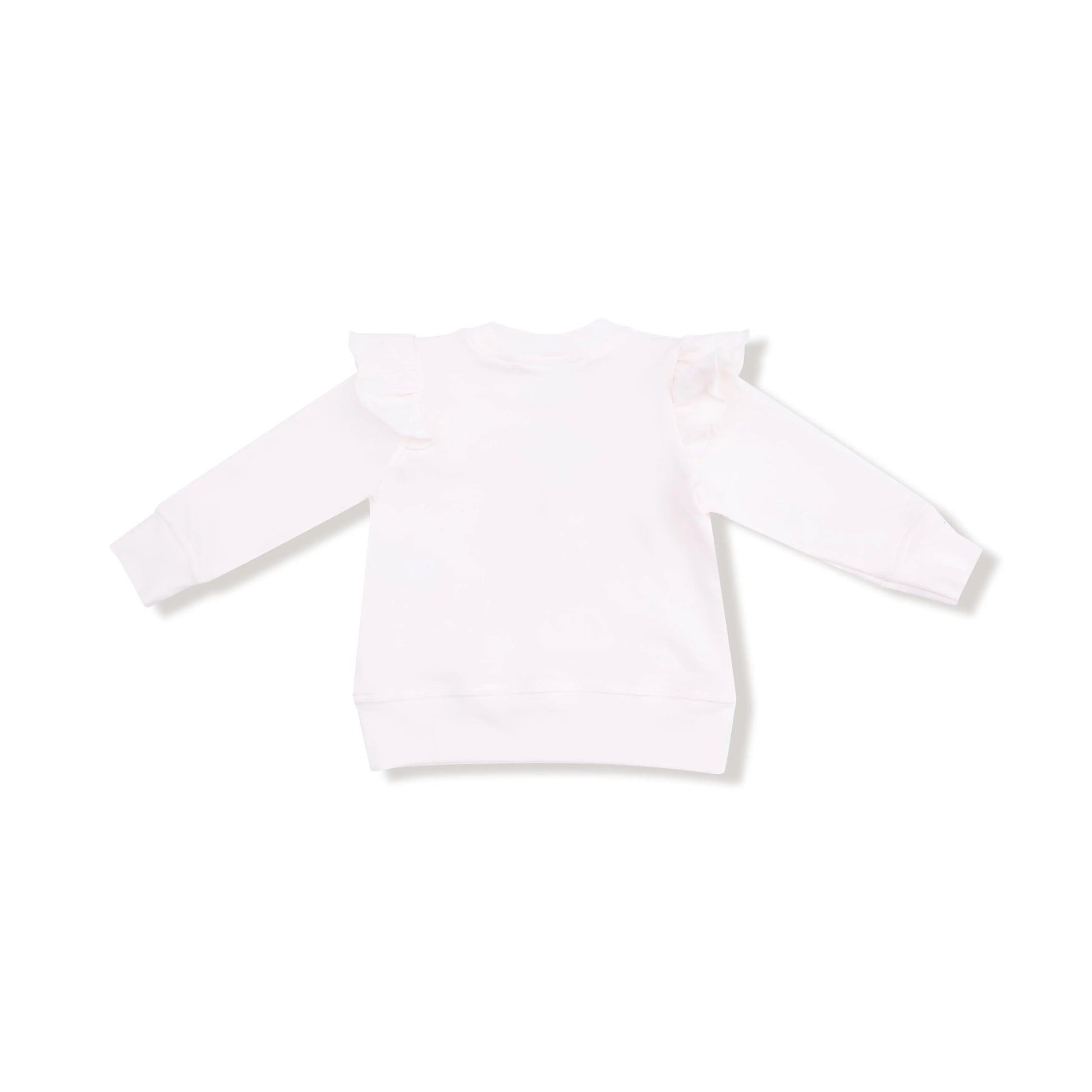 Ruffle Sweatshirt For Baby With Cutie Pie Embroidery Angel Dear Everetts Place: Online Boutique