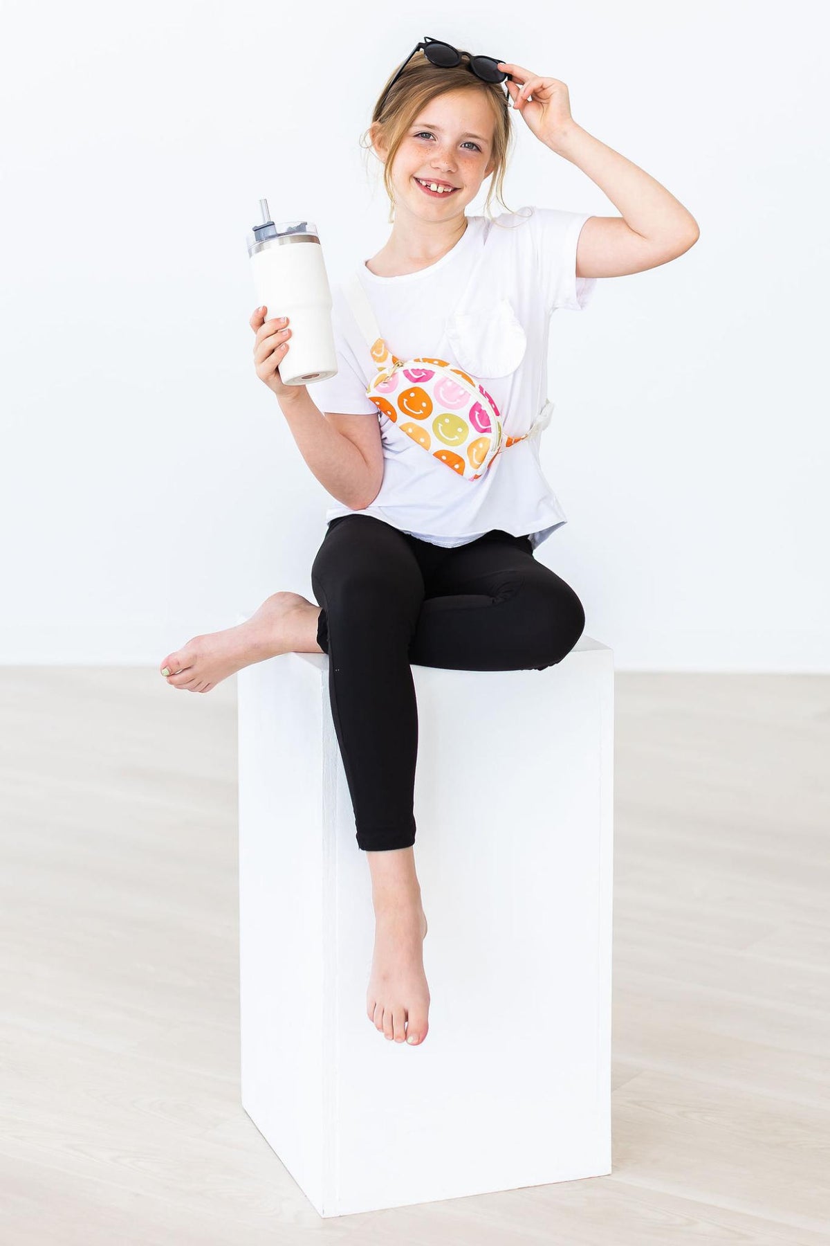 Mila & Rose soft organic black baby leggings