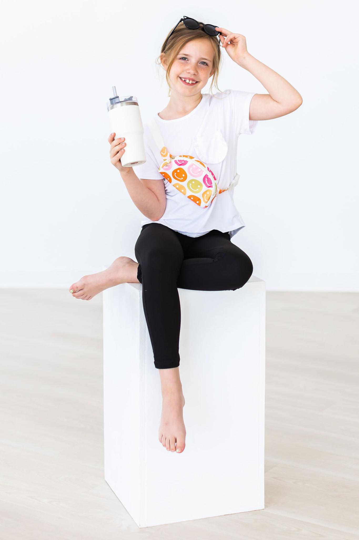 Mila & Rose soft organic black baby leggings