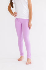 Mila & Rose bright lilac organic baby leggings