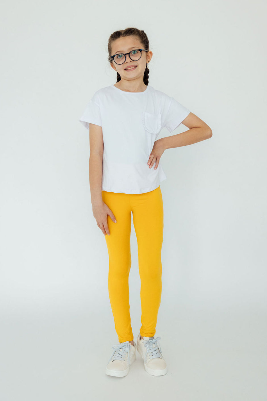 Mila & Rose organic mustard baby leggings