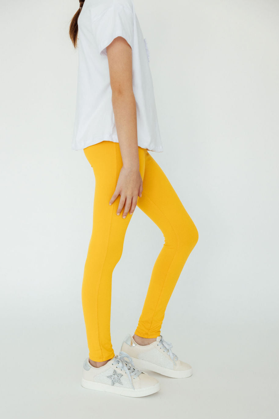 Mila & Rose mustard baby leggings