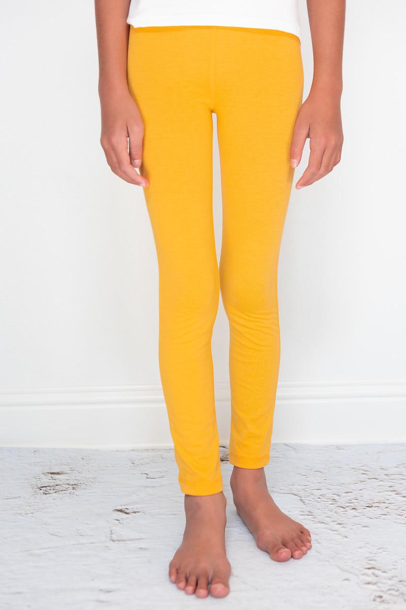 Mila & Rose mustard organic baby leggings. Soft, cozy pants for infants & toddlers.