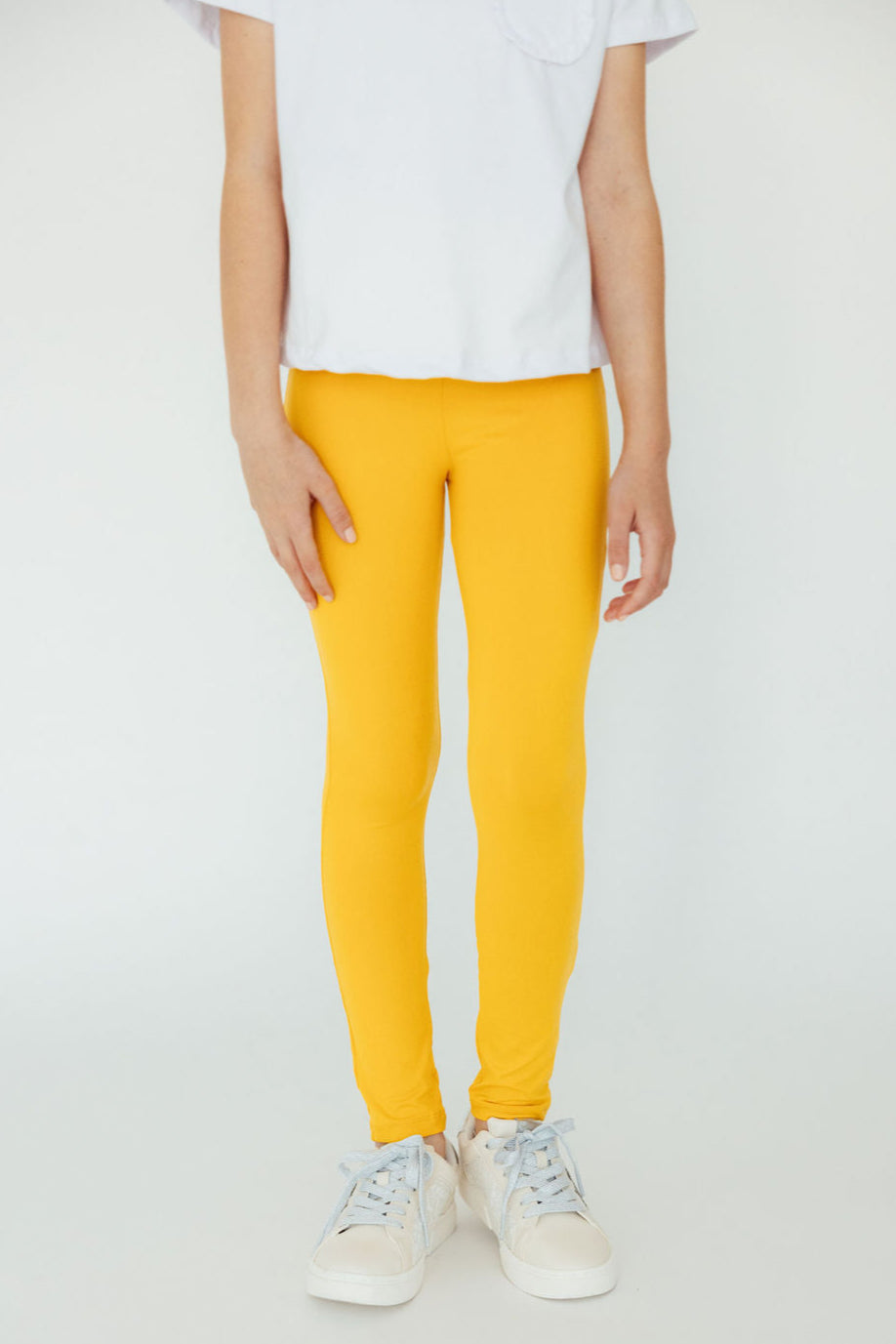 Mila & Rose soft mustard baby leggings