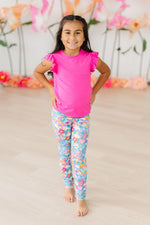 Mila & Rose Preppy Floral Leggings for baby, colorful flower print.