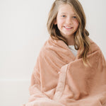 Saranoni lush toddler blanket, sumptuously soft for baby's comfort.