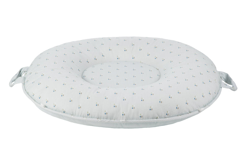 Sealy Children's Floor Cushion - Drops and Robin Blue Goosewaddle® | Newborn Baby Blankets Toys Teethers Bibs & More