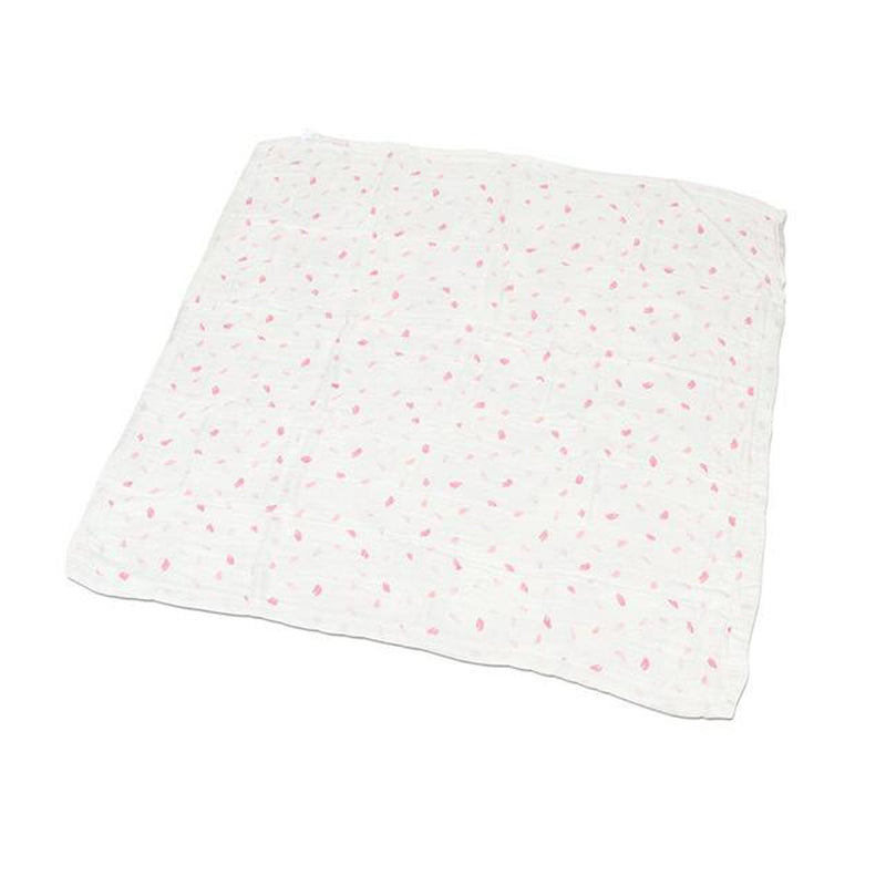 Cherry Blossom Bamboo Muslin Newcastle Blanket, soft and breathable, 100% natural bamboo, 47x47 inches.