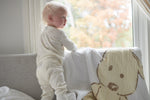 Teddy Bear and Plaid Cotton Muslin Newcastle Blanket by Newcastle Classics