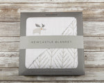 Mister Moose and Forest Arrow Cotton Muslin Newcastle Blanket by Newcastle Classics