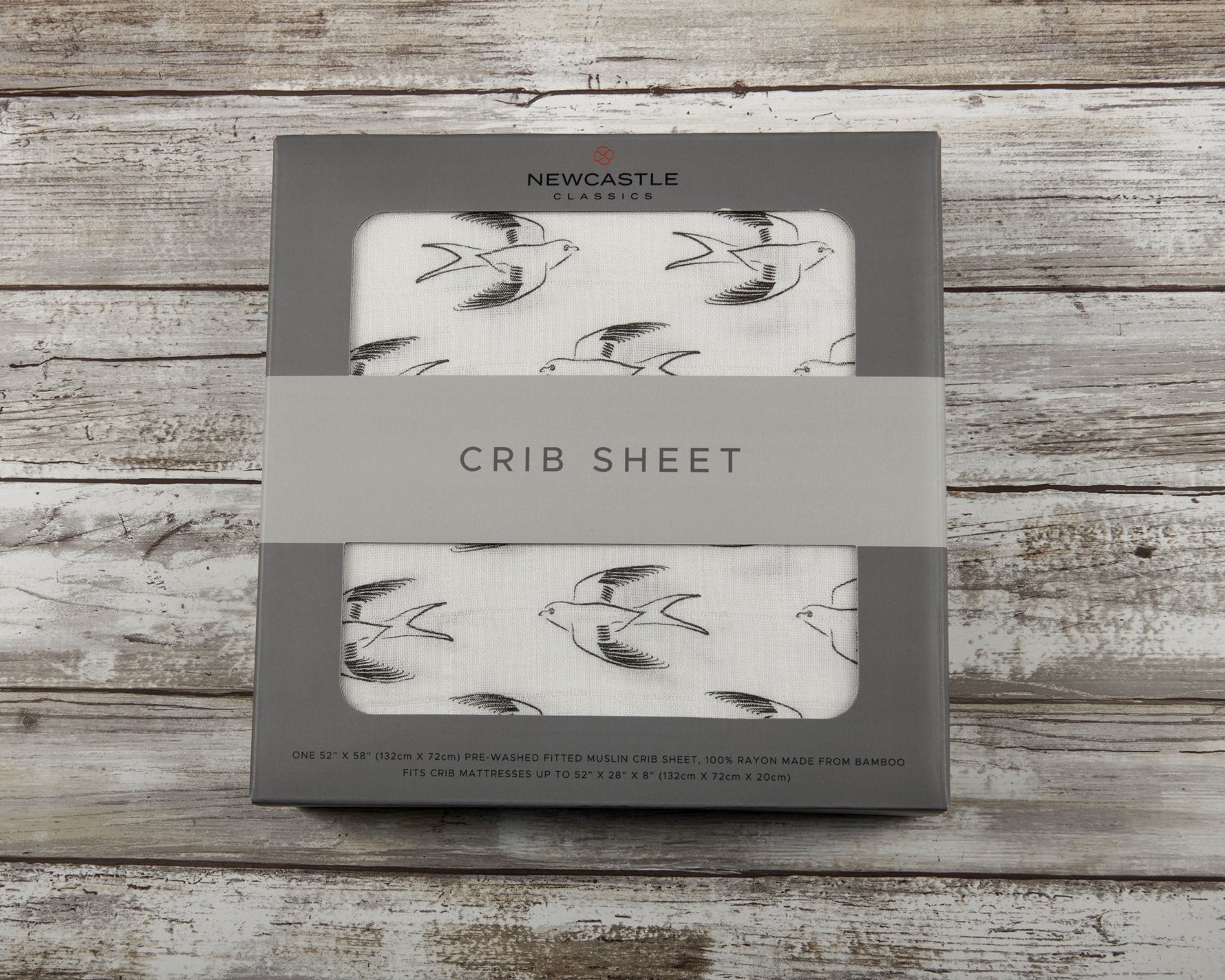 Sparrows Cotton Muslin Crib Sheet by Newcastle Classics at Everetts Place