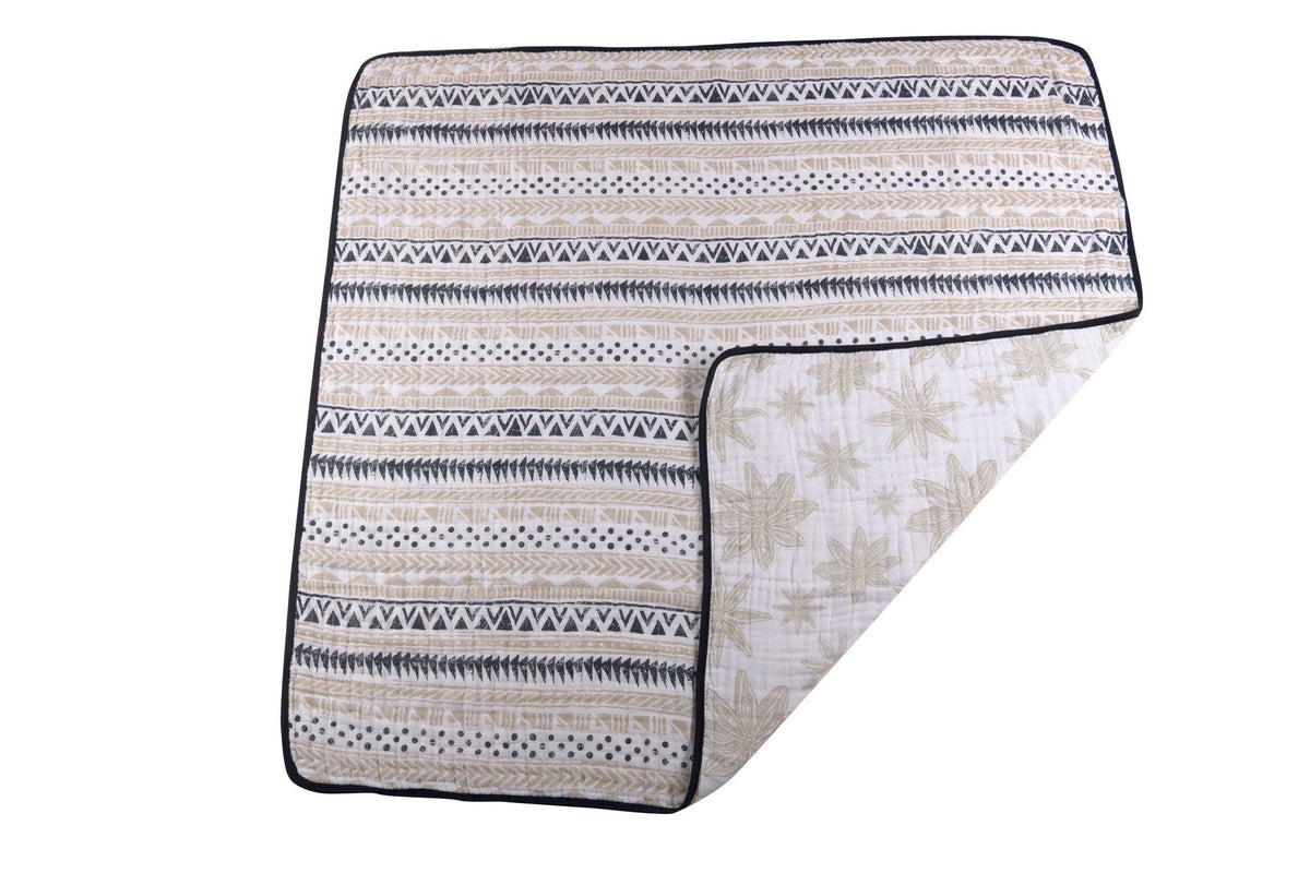 Pyramid And Boho Fields Cotton Muslin Newcastle Blanket by Newcastle Classics (view 2 of 8)