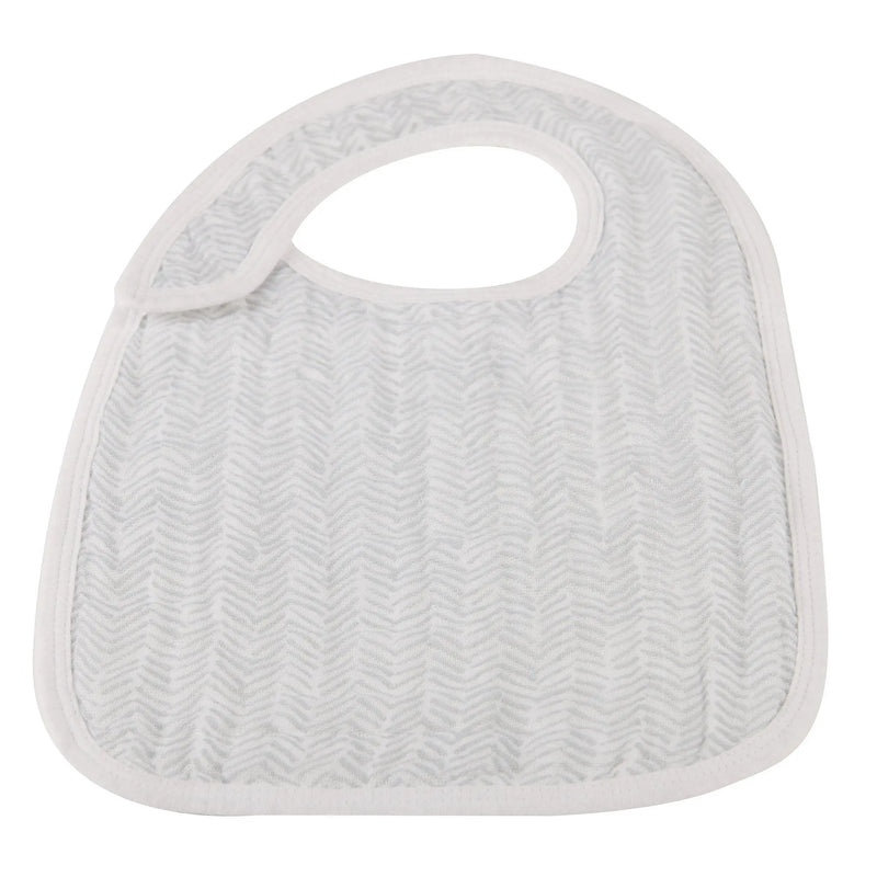 In the Wild Elephant cotton muslin snap bibs, set of 3.