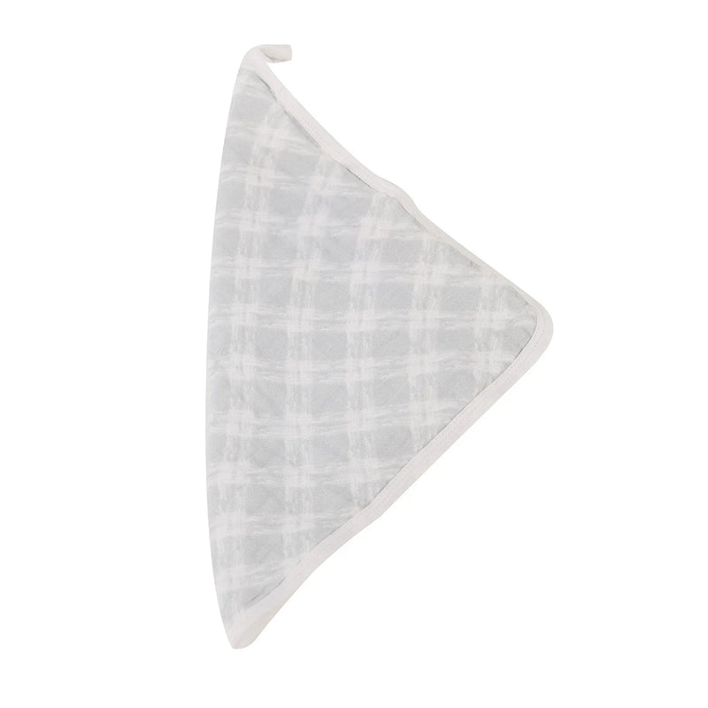 Blue Deer Cotton Washcloth with attached loop and colorful pattern.