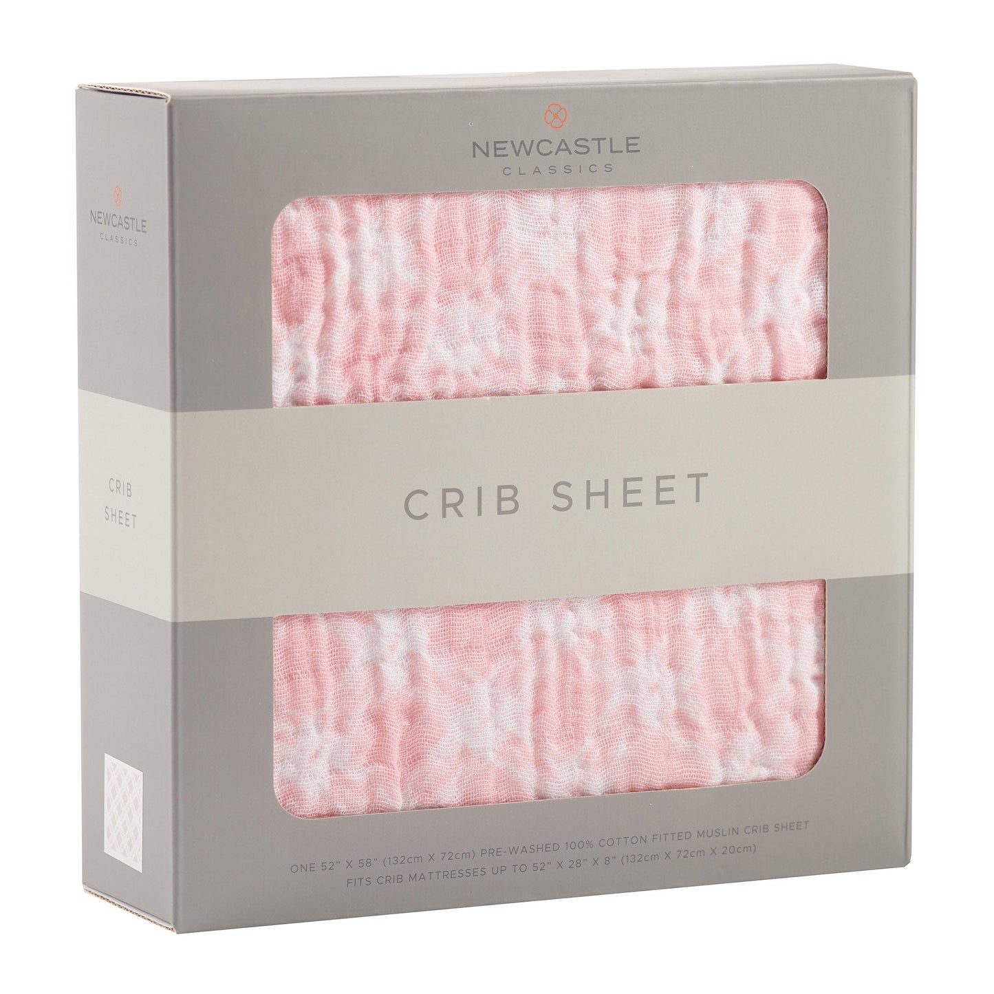 Primrose Pink Plaid Cotton Muslin Crib Sheet 28x52 Inches Newcastle Classics