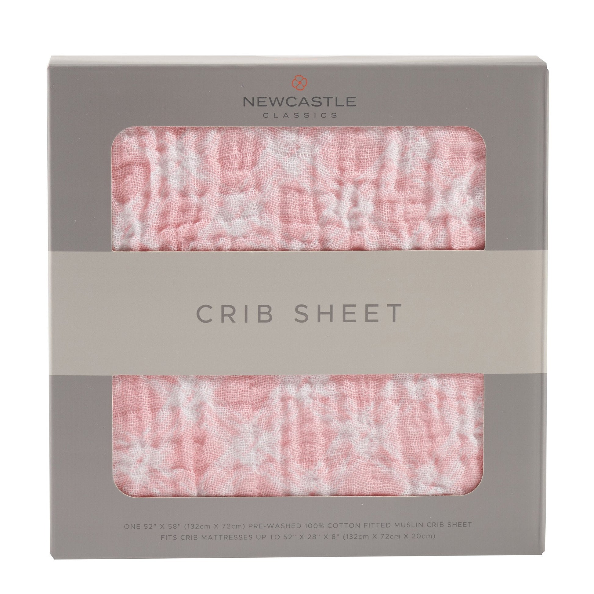 Primrose Pink Plaid Cotton Muslin Crib Sheet 28x52 Inches Newcastle Classics