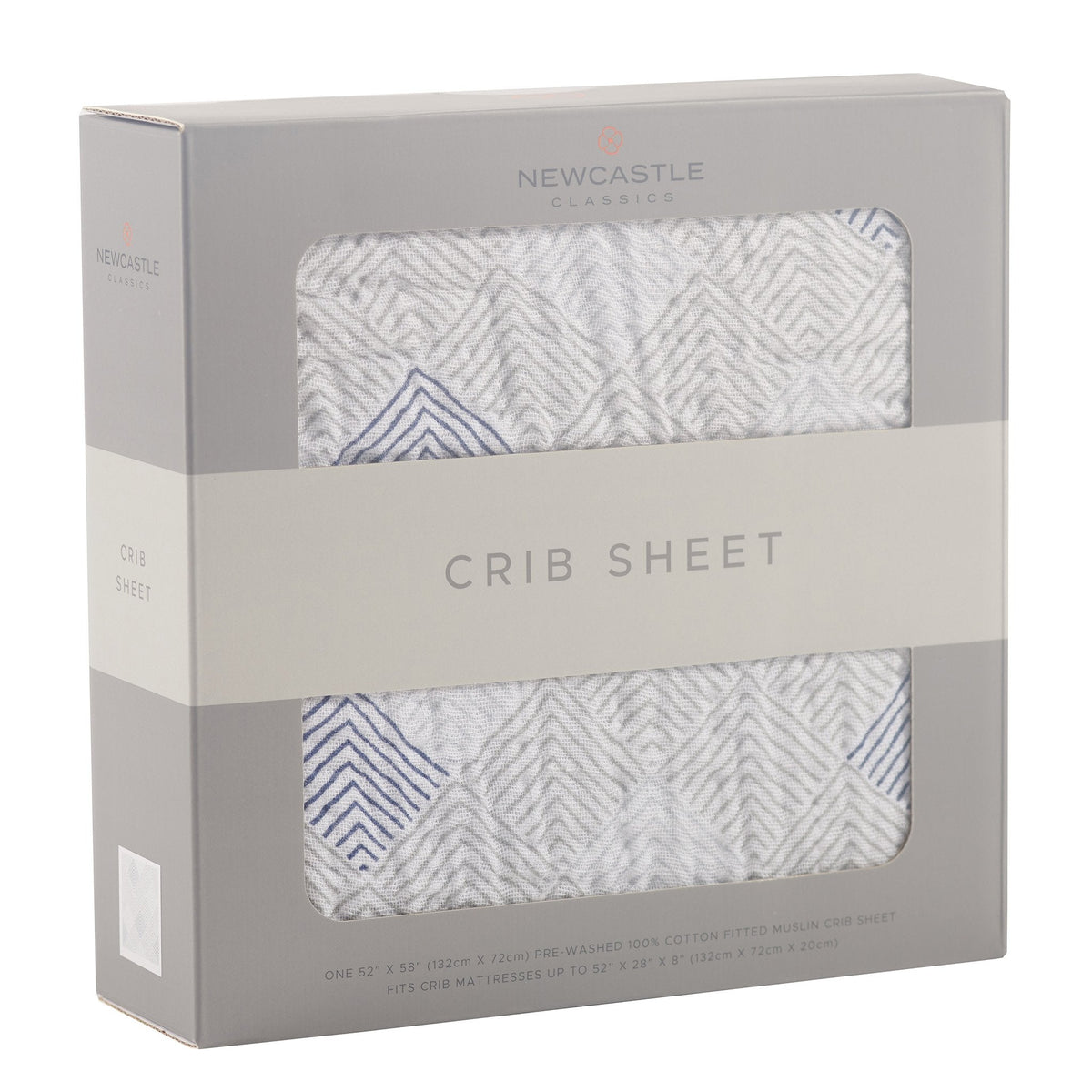Mountain Peak Cotton Muslin Crib Sheet by Newcastle Classics at Everetts Place