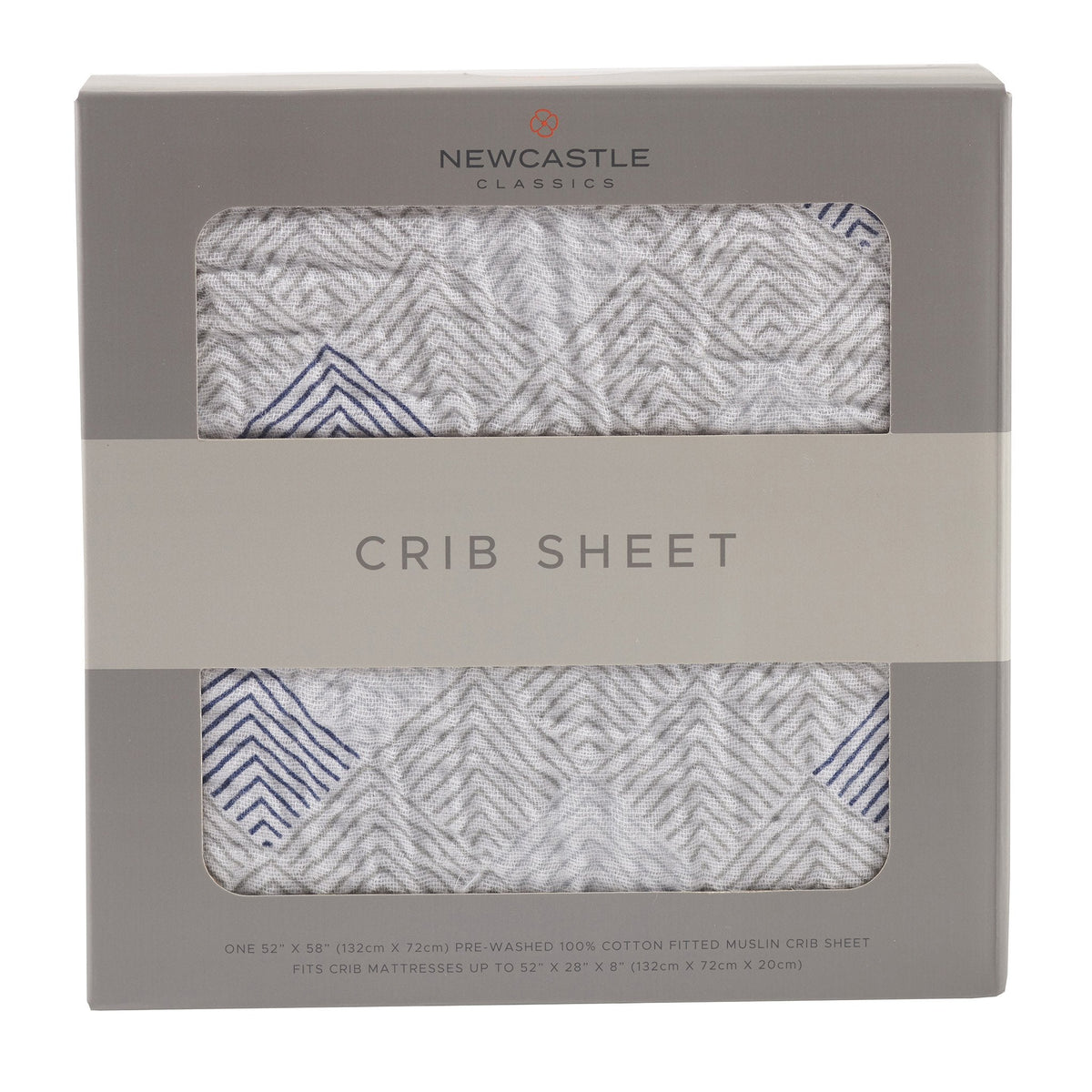 Mountain Peak Cotton Muslin Crib Sheet by Newcastle Classics at Everetts Place