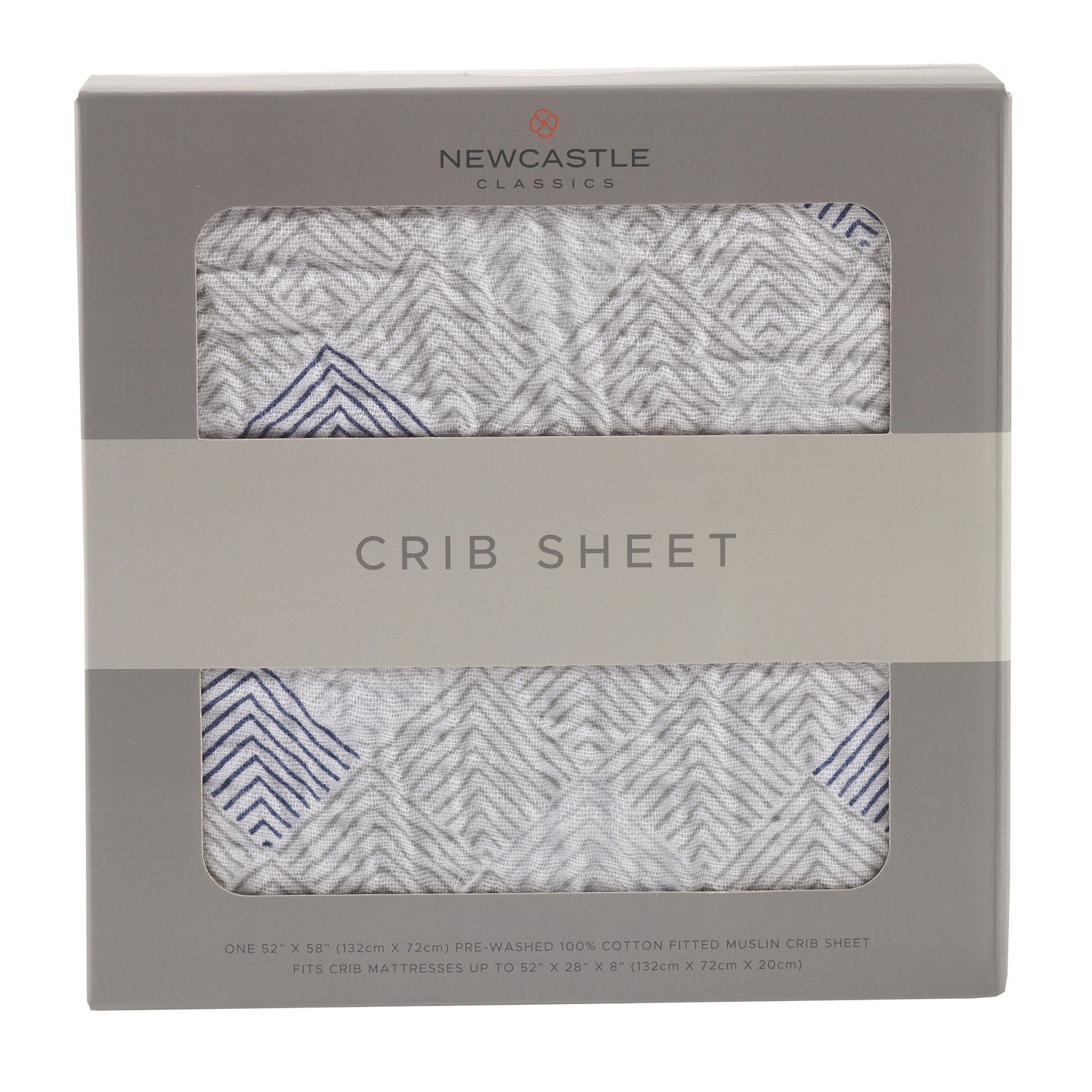 Mountain Peak Cotton Muslin Crib Sheet by Newcastle Classics at Everetts Place