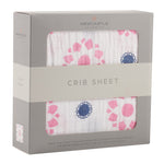 Newcastle Classics Primrose Indigo Cotton Muslin Crib Sheet Soft and Breathable for Infants - Furniture > Baby & Toddler Furniture > Cribs & Toddler Beds Cotton Crib Sheet
