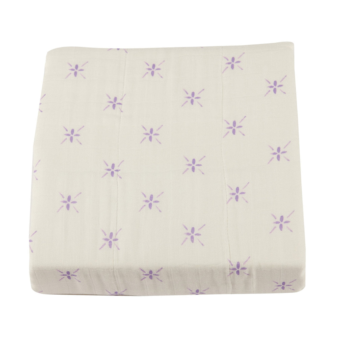 Organic Lavender Flower and White Bamboo Muslin Newcastle Blanket by Newcastle Classics at Everetts Place