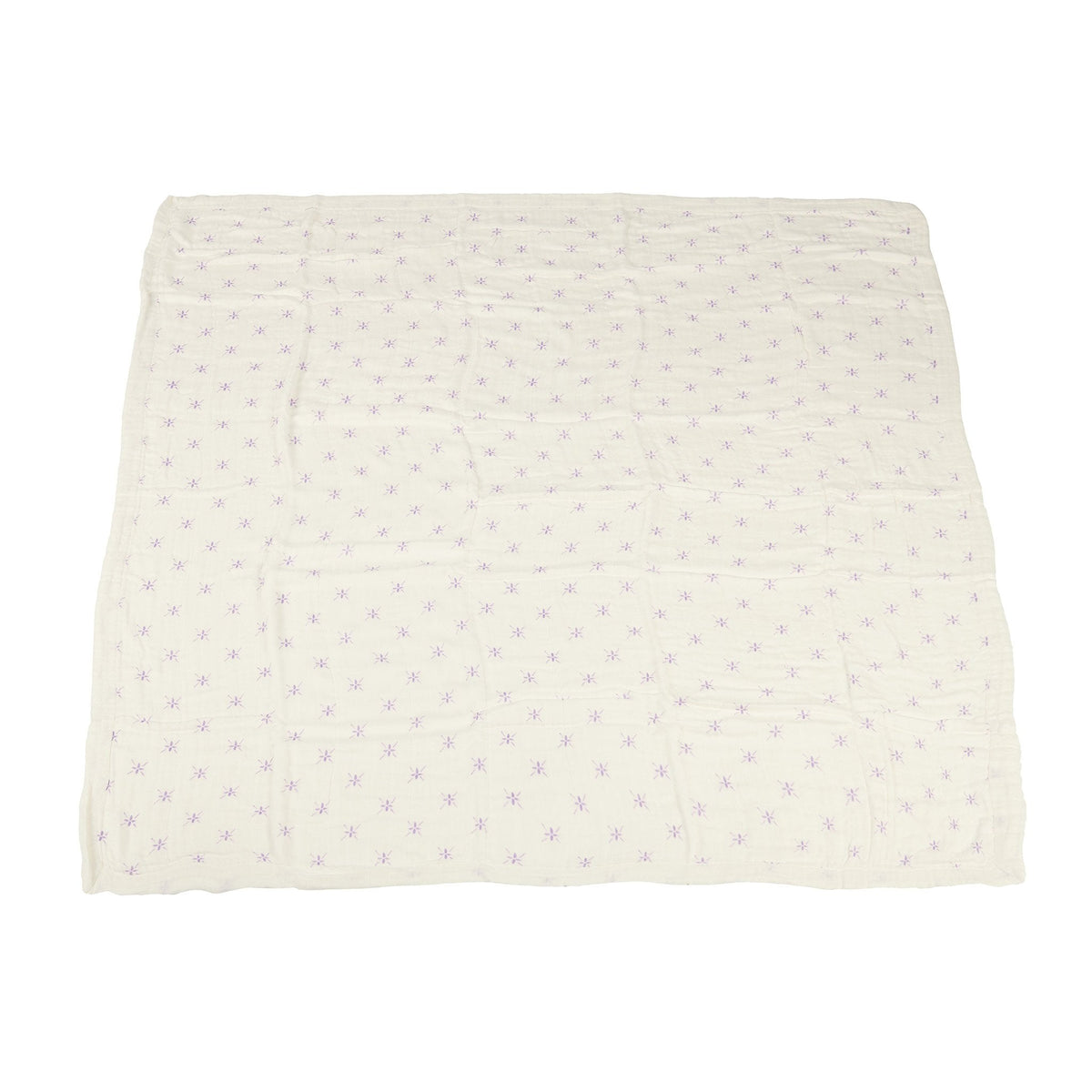 Organic Lavender Flower and White Bamboo Muslin Newcastle Blanket by Newcastle Classics at Everetts Place
