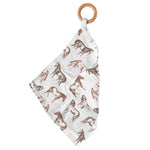 Wild Horses Bamboo Blankie Teether by Newcastle Classics