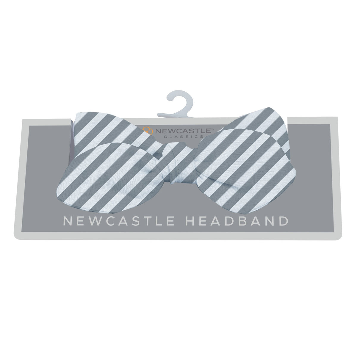Striped bamboo baby headband in the Finley pattern