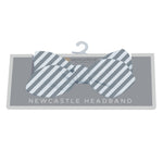 Striped bamboo baby headband in the Finley pattern