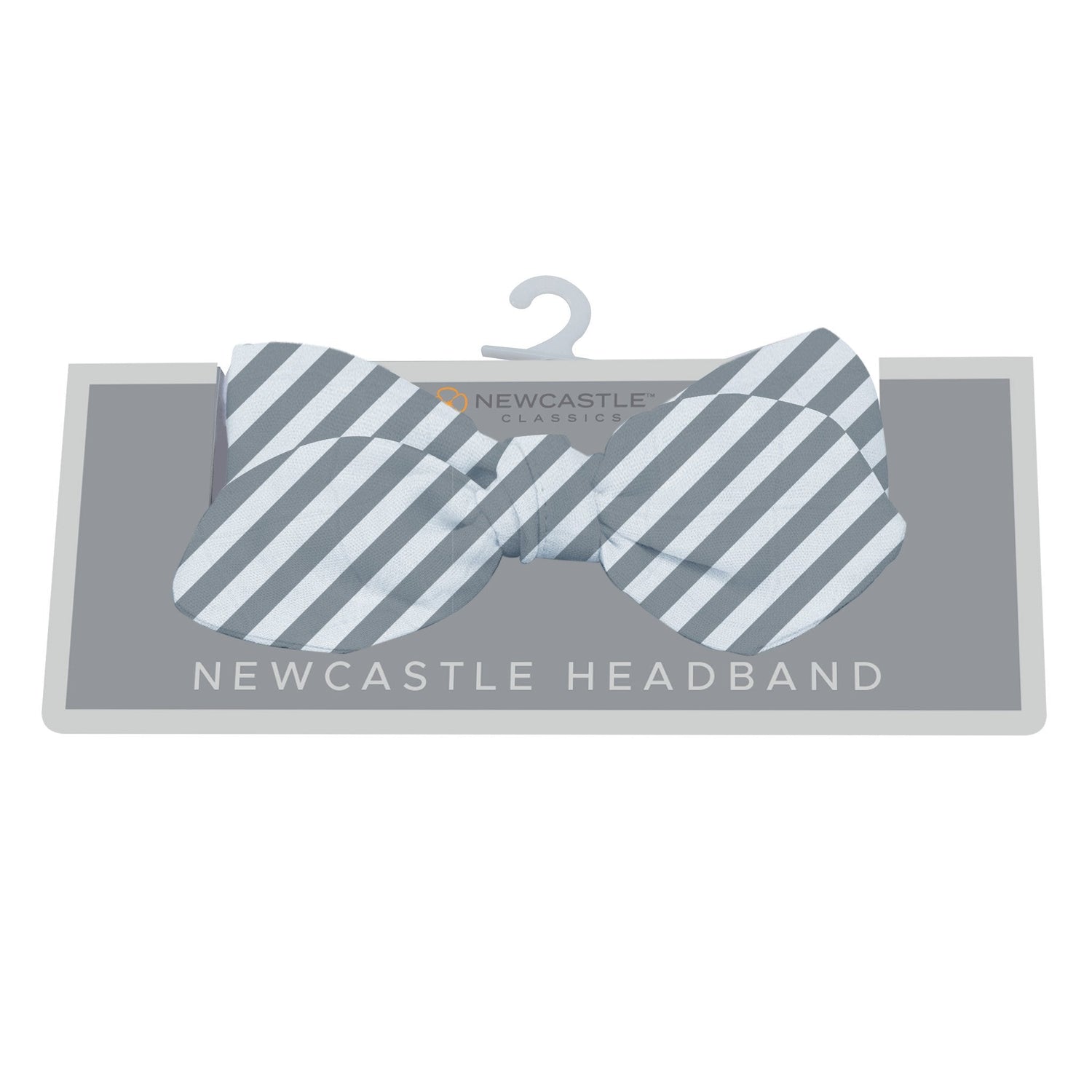 Striped bamboo baby headband in the Finley pattern