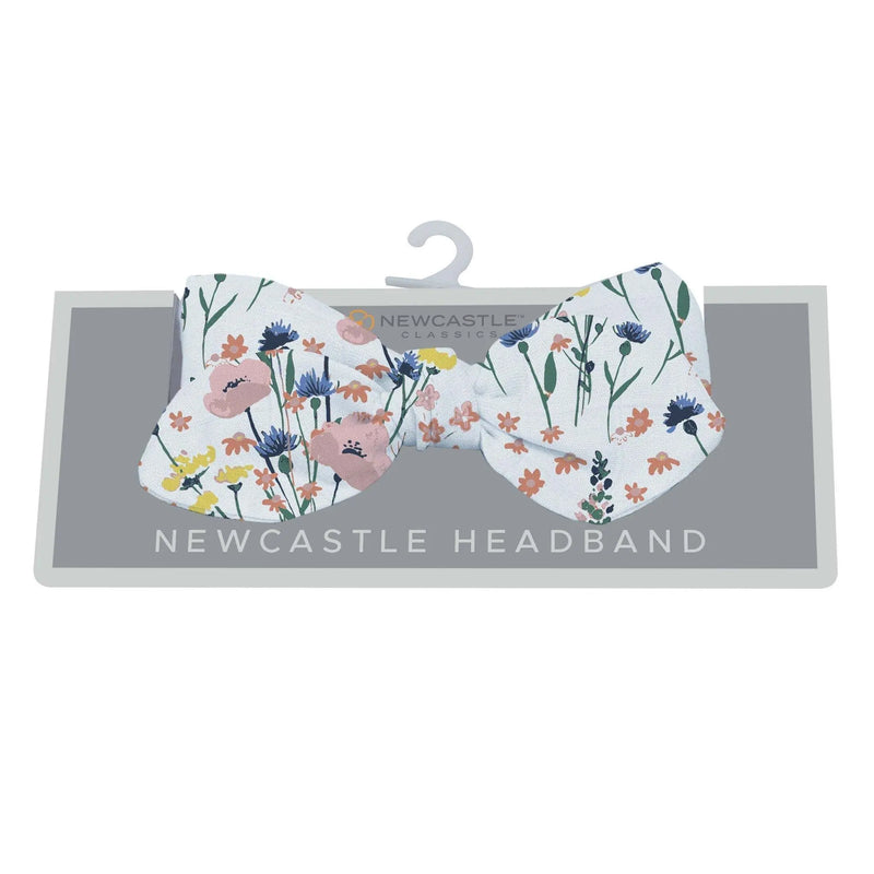 Wildflowers Bamboo Newcastle Headband with floral design.
