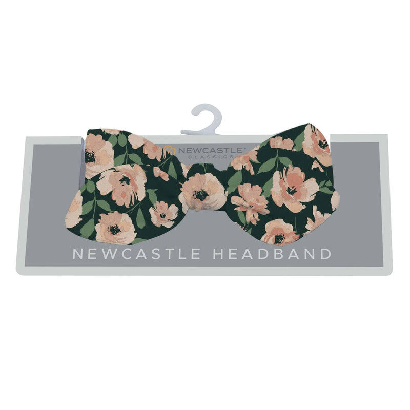 Canyon Sunset Flowers Newcastle Headband with floral design made from 100% bamboo.