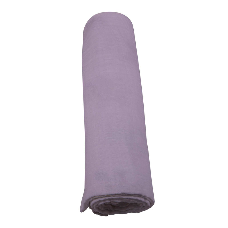 Orchid Lavender Swaddle in soft, breathable cotton muslin fabric.