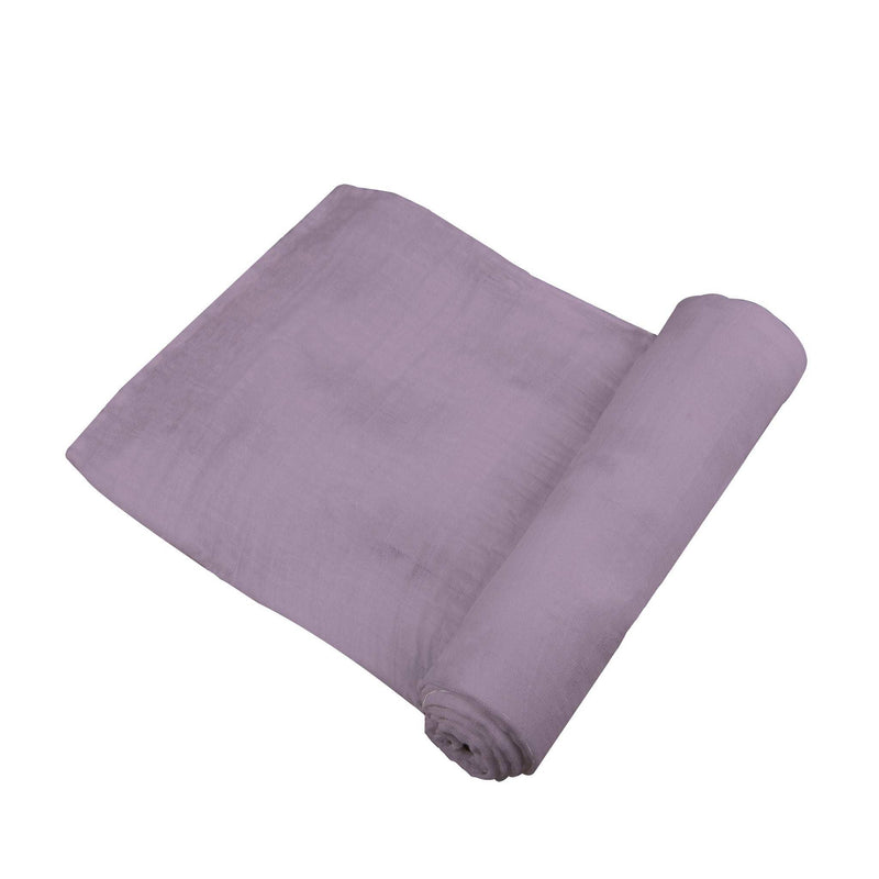 Orchid Lavender Swaddle in soft, breathable 100% natural cotton muslin.